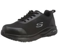 Skechers Arch Fit Sr Ringstap, Scarpe da lavoro Uomo, Black Taupe Textile Trim, 44 EU