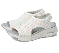 Skechers Arco da Donna Fit-Catchy Wave, Bianco Multi, 36 EU