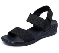 Skechers Arya-On The Rise, Sandali Donna, Nero, 38 EU
