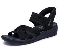 Skechers Donna Arya Cooling Off Slip-In ALLENATRICE, Black Knit, 40 EU