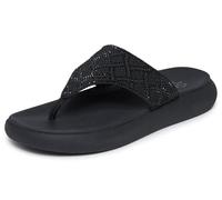 Skechers ASANA Luxe Sandali Bassi da Donna, Nero, 36