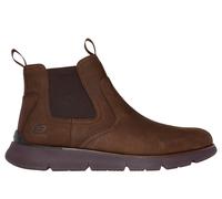 Skechers Augustino Paulo Stivaletto Uomo Marrone Senza Lacci con Memory Foam New