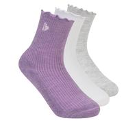 Skechers Bambina 3 Pack Bimbo Ankle Lettuce Calze in Porpora, Taglia Piccolo