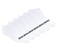 Skechers Bambina 6 Pack No Show Cotton Calze in Bianco, Taglia Piccolo