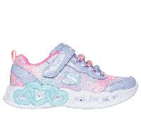 Skechers Bambina Infinite Heart Lights - Heart Jewels Sneaker in Lavanda, Taglia 30