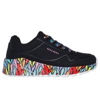 Skechers Bambina JGoldcrown: UNO Lite - Subtle Love Sneaker in Nero, Taglia 28