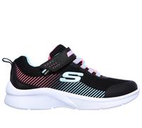 Skechers Bambina Microspec Sneaker in Nero/Verde Acqua, Taglia 35, Vegan