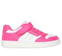 Skechers Bambina Quick Street - Style Stride Sneaker in Rosa Fluo/Bianco, Taglia 30, Lavabile in lavatrice