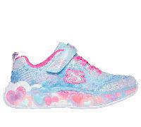 Skechers Bambina S-Lights: Eternal Heart Lights Sneaker in Blu Chiaro, Taglia 35.5