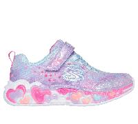 Skechers Bambina S-Lights: Eternal Heart Lights Sneaker in Lavanda, Taglia 35