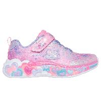 Skechers Bambina S-Lights: Eternal Heart Lights Sneaker in Rosa Chiaro, Taglia 29