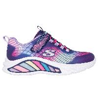 Skechers Bambina S-Lights: Rainbow Cruisers - Rainbow Reflectin Sneaker in Blu Navy Blue , Taglia 30