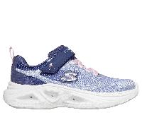 Skechers Bambina S-Lights: Sola Glow 2.0 - Dazzle Steps Sneaker in Blu Navy Blue/Rosa, Taglia 41