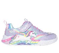 Skechers Bambina S-Lights: Unicorn Chaser Sneaker in Lavanda, Taglia 35