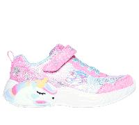 Skechers Bambina S-Lights: Unicorn Dreams - Wishful Magic Sneaker in Rosa/Turchese, Taglia 31