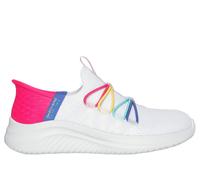 Skechers Bambina Slip-ins: Ultra Flex 3.0 - Bungee Fun Sneaker in Bianco/Multicolore, Taglia 36