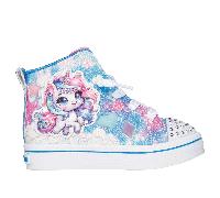 Skechers Bambina Twinkle Toes: Twi-Lites 2.0 - Unicorn Glam Sneaker in Blu, Taglia 30
