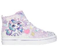 Skechers Bambina Twinkle Toes: Twi-Lites 2.0 - Unicorn Glam Sneaker in Lavanda, Taglia 29