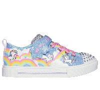 Skechers Bambina Twinkle Toes: Twinkle Sparks - Jumpin' Clouds Sneaker in Blu, Taglia 31