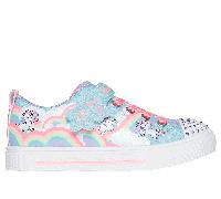 Skechers Bambina Twinkle Toes: Twinkle Sparks - Jumpin' Clouds Sneaker in Turchese, Taglia 34