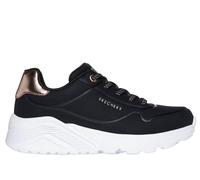 Skechers Bambina UNO Lite Sneaker in Nero, Taglia 37, Lavabile in lavatrice