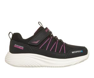 Skechers Bambina Waterproof: Bounder Pro - Aqua Step Sneaker in Nero/Rosa Fluo, Taglia 31