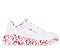 Skechers Uno Lite Lovely Luv, Scarpe Da Ginnastica Bambine e ragazze, Bianca White Synthetic Red Pink Trim, 38 EU