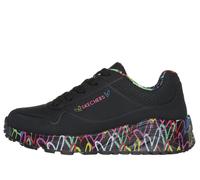 Skechers Bambina x JGoldcrown: UNO Lite - Lovely Luv Sneaker in Nero, Taglia 37.5