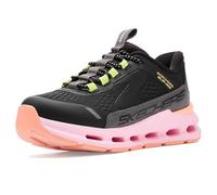 Skechers Bambine e Ragazze Glide-Step + Vista Lane Sneaker, Black Synthetic Multi Trim, 38 EU