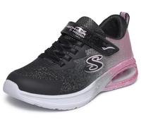 Skechers Bambine e Ragazze MICROSPEC Max Advance Glitz Gala Scarpe da Ginnastica, Black Synthetic/Rose Gold Trim, 35 EU