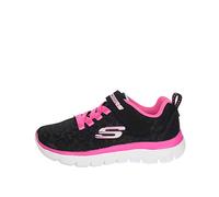 Skechers Bambine e ragazze Summits Worth Wild Scarpe da ginnastica, Black Sparkle Mesh/Neon Pink Trim, 31 EU