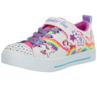 Skechers Twinkle Toes, Sneaker, White Synthetic/Multi Trim, 30 EU