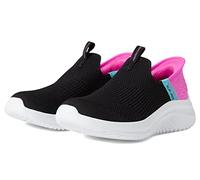 Skechers Bambine e ragazze Ultra Flex 3.0 Fresh Time Slip-In ALLENATRICE, Black Mesh/Pink Trim, 30 EU
