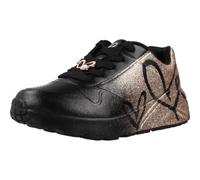 Skechers Bambine e Ragazze Uno Lite Heartdust Forever Sneaker, Black Synthetic Rose Gold Trim, 39 EU