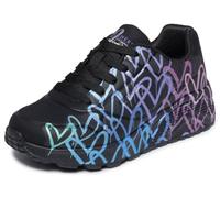 Skechers Bambine e Ragazze Uno Lite Metallic Joy Sneaker, Black Synthetic Multi Trim, 37 EU