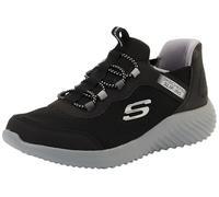 Skechers Bambino Slip-ins: Bounder - Brisk-Burst Sneaker in Nero/Carbone, Taglia 28.5, Lavabile in lavatrice