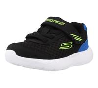 Skechers Bambini e Ragazzi DYNA-Lite Lil Quanta-Stride Scarpe da Ginnastica, Black Synthetic/Textile/Blue & Lime Trim