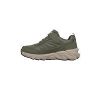 Skechers Bambini e Ragazzi Elite Sport Tread Aquavek Sneaker, Olive Synthetic Textile Silver & Black Trim, 32 EU