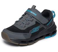 Skechers Bambini e Ragazzi Glide-Step Plus Flux-Blast Sneaker, Charcoal Synthetic Textile Black & Blue, 34 EU