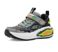 Skechers Bambini e Ragazzi Mega-Craft 4K Sneaker, Charcoal Synthetic Textile Black, Lime, 29 EU