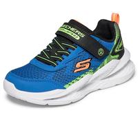 Skechers Bambini e Ragazzi Meteor-Lights 2.0 Sneaker, Blue Textile Synthetic Black & Lime Trim, 32 EU