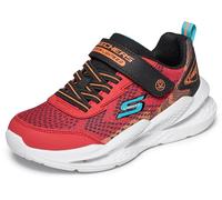Skechers Bambini e Ragazzi Meteor-Lights 2.0 Sneaker, Red Textile Synthetic Black & Orange Trim, 26 EU