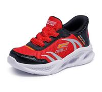 Skechers Bambini e Ragazzi Meteor-Lights Brisk-Beams Sneaker, Red, 24 EU