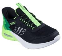 SKECHERS Sneaker 'MICROSPEC MAX - BRISK-STRIPE' verde / verde neon / nero, Taglia 27