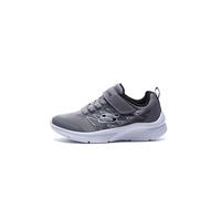 Skechers Microspec Texlor, Sneaker Bambini e ragazzi, Tessuto Grigio Finiture In Tessuto Nero, 27.5 EU