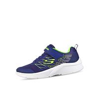 Skechers Sneakers Bambini e Ragazzi Microspec Texlor Finiture Argento e Lime Tessuto Blu Navy 32 EU