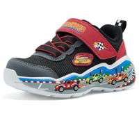 Skechers Bambini e Ragazzi Play Scene Scarpe da Ginnastica, Black & Red Textile/Synthetic/Multi Trim, 21 EU