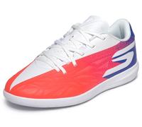 Skechers Bambini e Ragazzi Razor 2 Jr Scarpe da Calcio per Campo Coperto, White/Blue/Pink, 36 EU