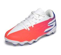 Skechers Bambini e Ragazzi Razor 2 Scarpe da Calcio per Terreni Morbidi, White/Blue/Pink, 27.5 EU