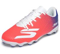 Skechers Bambini e Ragazzi SKX_2 Jr Scarpe da Calcio per Terreni compatti, White/Blue/Pink, 37.5 EU